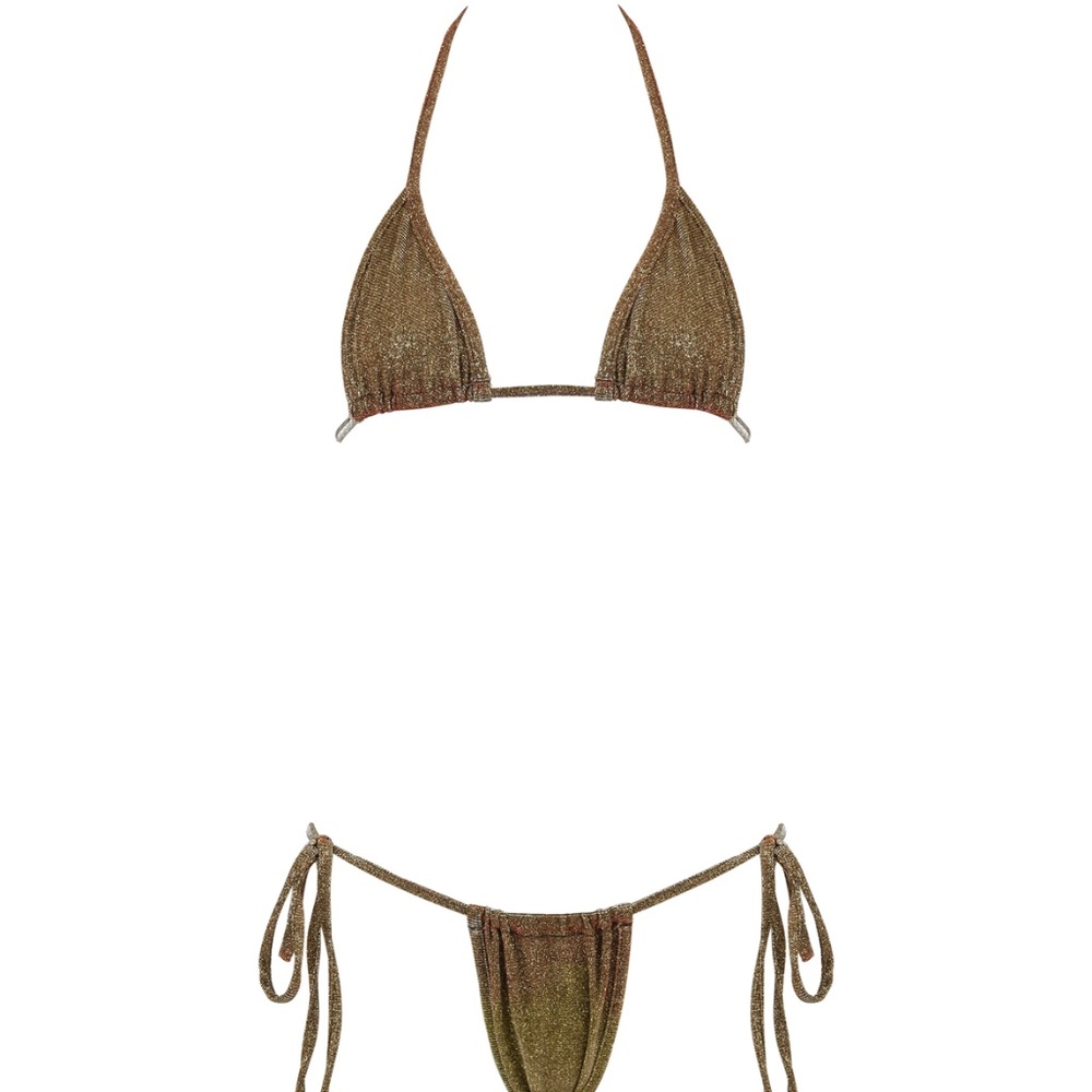 Laina Rauma Gold Glitter String Bikini